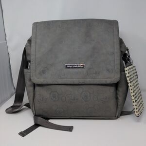 Disney Petunia Pickle Bottom Love Mickey Mouse Diaper Boxy Bag Backpack Gray EUC